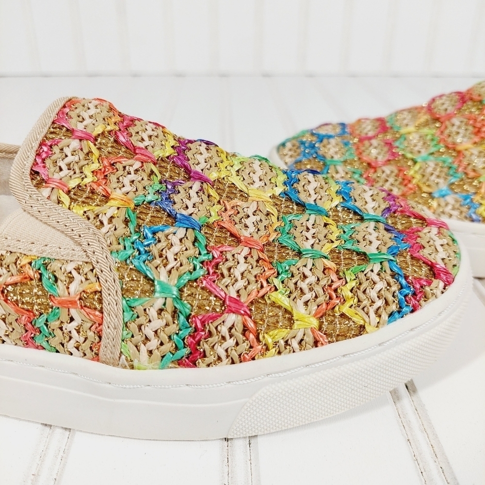 Kelly & Katie Lenna Rainbow Woven Sneakers A 782 - Picture 10 of 14